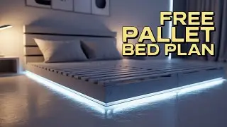 DIY Pallet Bed That Glows at Night!