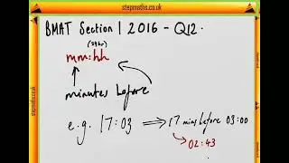 BMAT 2016 Section 1 - Q12 - Time in Bolandia - Worked Solution
