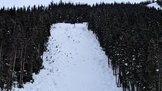 2024-01-20-Blackcomb-Snowboarding Glades near Overbite and Davie's Dervish