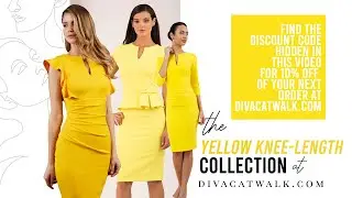 Yellow Knee-Length Dress Collection | Sleeveless Yellow Dresses, Yellow Swing Evening Dresses.