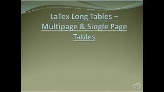 Latex Tables Basic-How to create long Tables in Latex-18