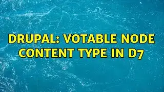 Drupal: Votable node content type in D7