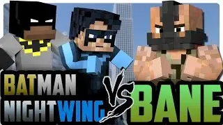 Minecraft Superhero: Batman and Nightwing vs Bane!