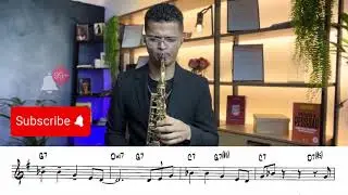 COMO INICIAR NO JAZZ | SAX ALTO PARTITURA Eb |BLUES 1 | BOB MINTZER