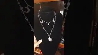 Whimsigoth necklace final product #whimsigoth #celestialjewelry