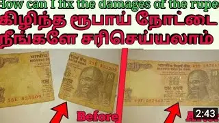 How to repare torn currency notes|Without tape or glue only with one item😲😲