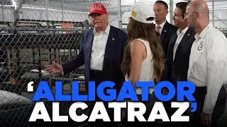 Trump Tours &lsquo;ALLIGATOR ALCATRAZ&rsquo; Migrant Detention Center In Florida | TRENDING