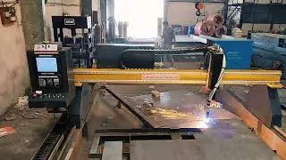 #cnc #plasma #cutting #machine #gantry#2500x15000mm  #panasonic #servo #motor #available #radheradhe