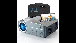 Xinda Native 1080P WiFi Bluetooth Projector 4k, 9800 lux Mini Projector with 450