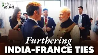 PM Modi and French President Emmanuel Macron Meet at G7 Canada