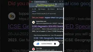 🔥SOLVED PDF - ICSE Geography Specimen Paper 2023 - Check Description #icse #icsegeography #icse2023