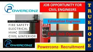 Powerconz recruitmnet|Estimation Engineer|MEP|civil engineering job|latest civil jobs|