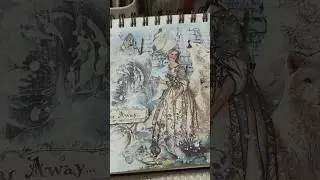 Art journal 💙 #scrapbooking #journaling #junkjournal #asmrjournaling #artjournal #mixmedia #reels