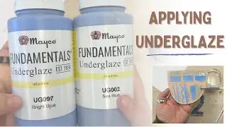 Нанесение подглазурной росписи на пробные образцы плитки | Основы Mayco