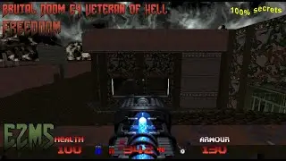 Brutal DOOM 64 Veteran of Hell | FreeDOOM gameplay - E2M5 [100% Secrets]
