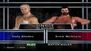 WWE SmackDown HCTP All Stars &ndash; Cody Rhodes vs Drew McIntyre | Epic PS2 Dream Match
