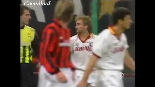 Milan-ROMA 0-0 Andata Semifinale Coppa Italia 13-03-1991