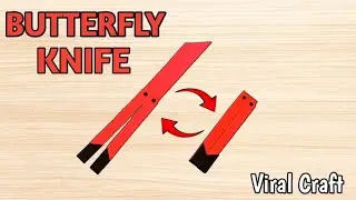 How to make paper butterfly knife , how to make paper knife 