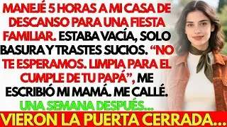 Manejé 5 horas a mi cabaña del lago para la reunión familiar. “Decidimos no esperarte” Mamá…