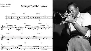 Clifford Brown's trumpet solo on 'Stompin' at the Savoy' (Bb transcription)