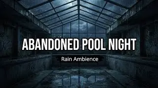 Abandoned Indoor Pool at Night / Dark Rain Ambience for Deep Sleep