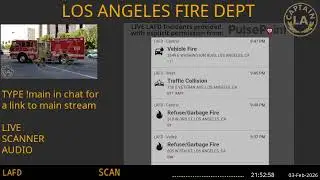 LAFD - *LIVE* Los Angeles Fire Department SCANNER Radio // FIRE & EMS // 03-Feb-2026 // LA CAPTAIN