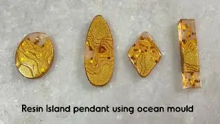 Resin Island pendant using ocean mould