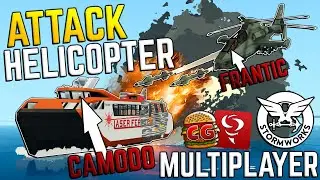 Attack Helicopter DESTROYS @Camodo Gaming 's Hydrofoil Boat In Stormworks!