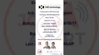 DXC Technology  Hiring Freshers || Gurgaon || Freshers || 6LPA #FRESHERS #FRESHERS_JOB_ALERTS
