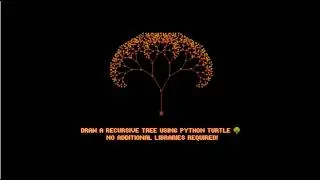 Draw a Recursive Tree in Python Using Turtle 🌳 | Beginner Tutorial