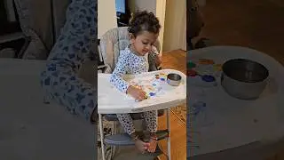 breakfast time activity.#painting #watercolorpaintingforbeginners #kidsarttutorial #baby #challenge
