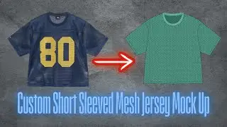 Custom Short Sleeved Mesh Football Jersey Mock Up. (Adobe Illustrator)