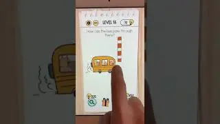 Brain Test Level 55 How can the bus pass through there?