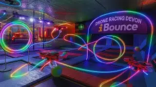 FPV DRONE RACING AT A TRAMPOLINE PARK!!
