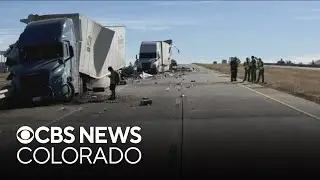 2 semis crash on I-70 in Colorado, spilling paper towels and tires across interstate