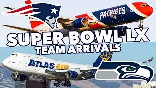 🔴 LIVE SUPER BOWL LX TEAM ARRIVALS | San Jose Airport Live Plane Spotting + ATC