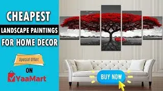 Buy Landscape Paintings for Home Decor online | 5 Piece Canvas Wall Art Modern Home Decor