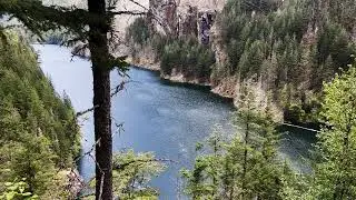 (4K UHD) SILENT SCENERY - Gorge Lake & Gorge Creek Falls | North Cascades National Park | Washington