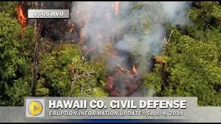Civil Defense Eruption Update - September 4, 2014