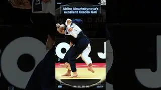 Abiba Abuzhakynova's Excellent Kosoto Gari: A Showcase of Judo Excellence! 🎥😲 #shorts #judo