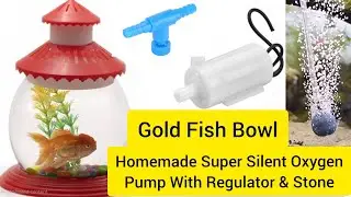 DIY Aquarium Oxygen Pump! Make a Fish Tank Air Pump with a Mini DC Motor! With Mobile Charger!!