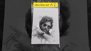 Pushpa Pushpa Raj 🔥 One line art of Allu Arjun 😱 || #shorts #pushpa2 #alluarjun #drawing #viral #art