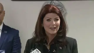 Rebecca Kleefisch with the Milwaukee Police Association and Fraternal Order of Police