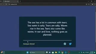 I Build A Quote Generator in HTML CSS  & JavaScript