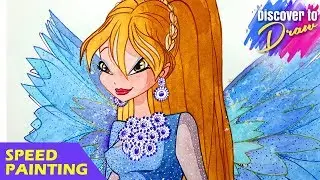 How to Draw Stella Onyrix From Winx Club - Speed Painting 2018