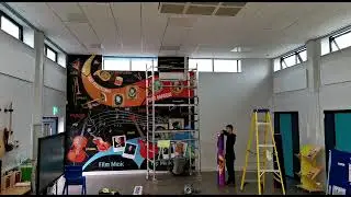 OuttaReach | School Wall Graphics | Music wall time lapse installation