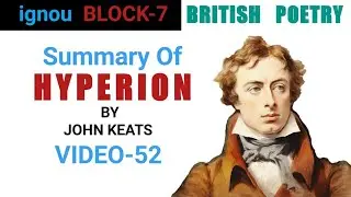 HYPERION by John Keats | BRIEF SUMMARY |