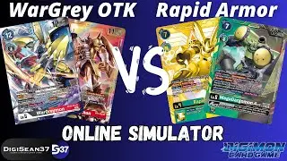 WarGreymon OTK VS Rapidmon Armor | Digimon Card Game | BT15 Exceed Apocalypse