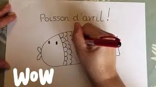 Poisson d'avril!  A funny French tradition for the First of April (April Fools)