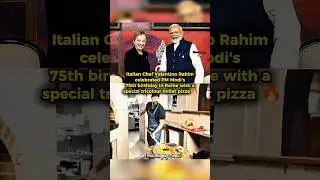 Italian Chef Celebrates PM Modi&rsquo;s 75th Birthday with Tricolour Millet Pizza in Rome 🔥 #shorts